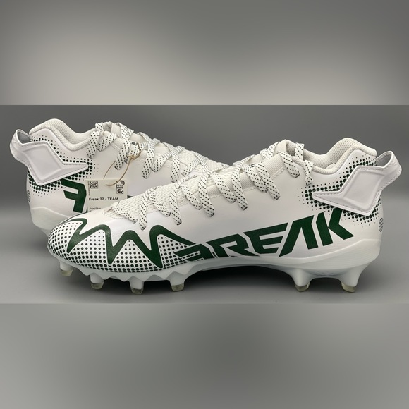 Adidas Freak 22 Team Football Cleats White Green GY0434 MSU Men’s Size 10.5 NEW main image 9